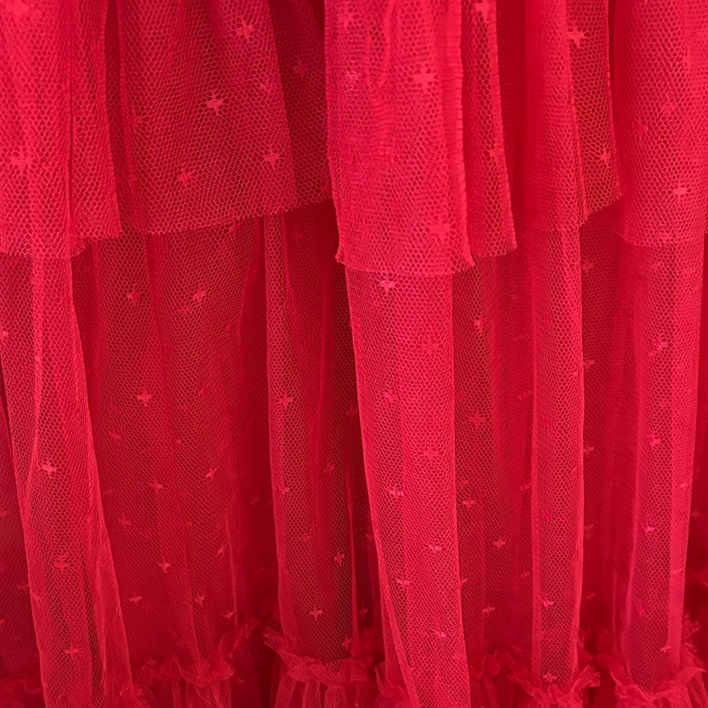 NWT Ivy City Co Red Star Tulle Maxi Dress 3X - Picture 10 of 15